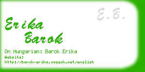 erika barok business card